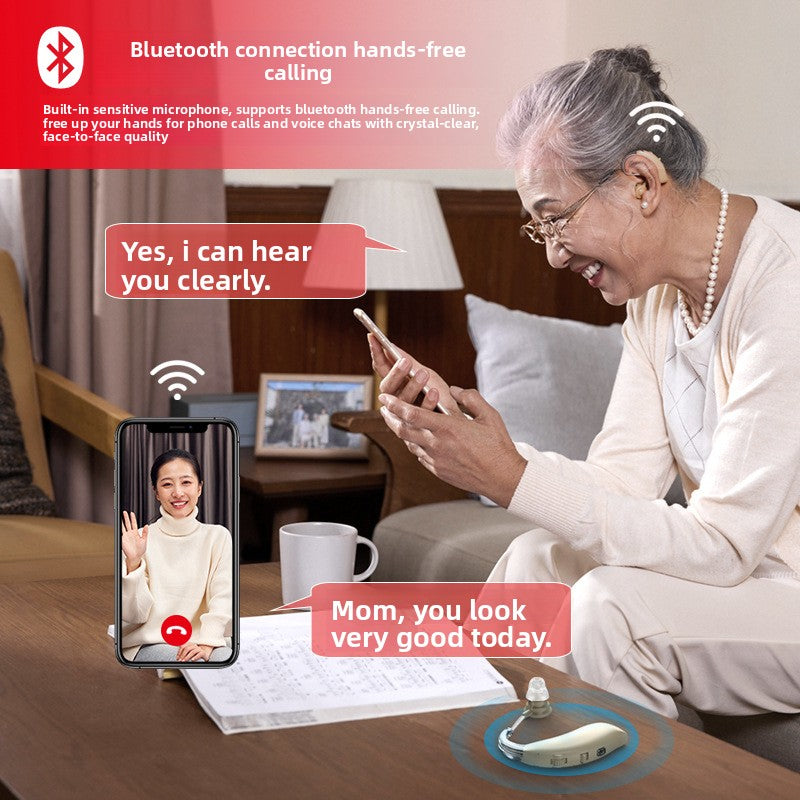 MD Health Rechargeable Bluetooth Hearing Aid with Noise Reduction