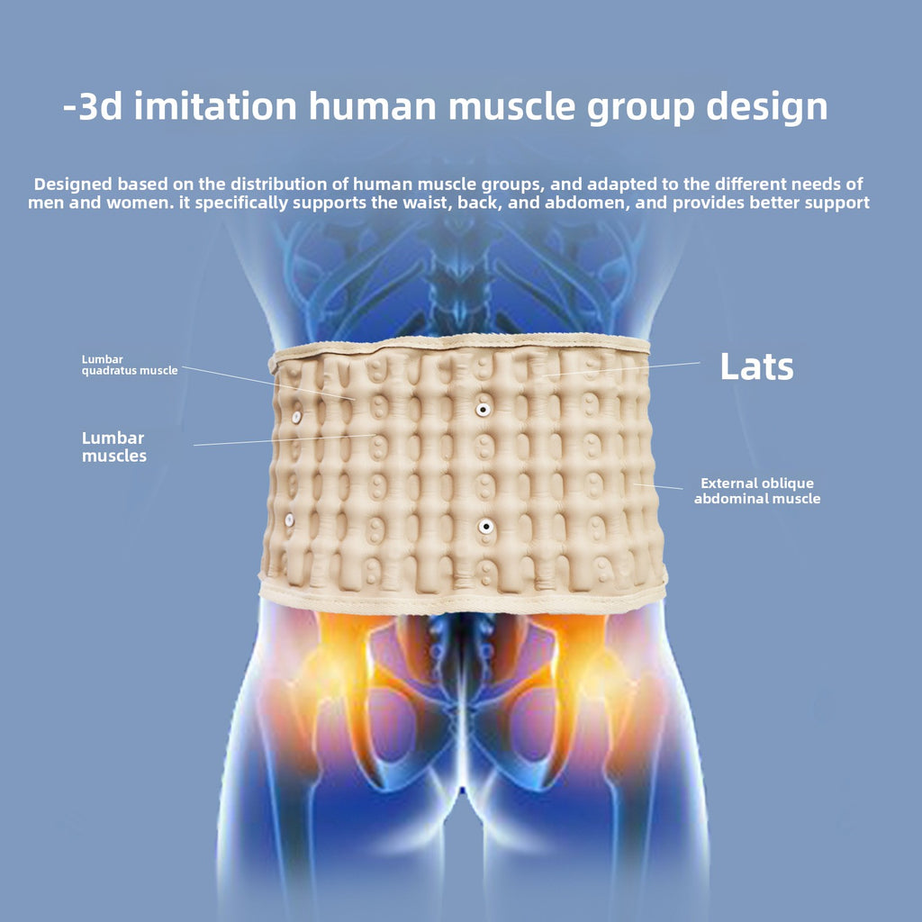 HD Health Inflatable Lumbar Support Belt with Pump for Waist Relief